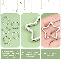 50Pcs 5 Style Iron Keychain Clasps&nbsp;FIND-CA0003-95