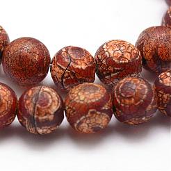 Tibetan Style 3-Eye dZi Beads &nbsp;G-K166-02-8mm-L2-07