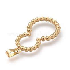 304ステンレスペンダント  中空  ヒョウタン  ゴールドカラー  36x20x3mm  穴：6x3.5mm&nbsp;STAS-O138-05G