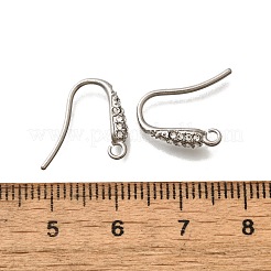 304 Stainless Steel Rhinestone Earring Hooks&nbsp;LS-STAS-D310-01P-01
