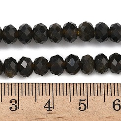 Natural Golden Sheen Obsidian Bead Strands&nbsp;G-D344-A12