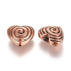 CCBプラスチックビーズ  ハート  赤銅鉱  24x28x15mm  穴：2mm&nbsp;CCB-L011-041R