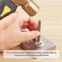 鉄シールスタンプ  小文字a〜zおよび数字0~9  プラチナ  6x0.6cm  36個/箱&nbsp;AJEW-PH0007-18