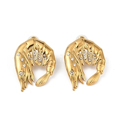 Alloy Rhinestone Stud Earrings&nbsp;LS-EJEW-R021-08G