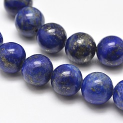 天然石ラピスラズリラウンドビーズ連売り  12mm  穴：1mm  約32個/連  15.5インチ&nbsp;G-E262-01-12mm