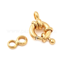 Brass Spring Ring Clasps&nbsp;X-KK-D407-01G-A