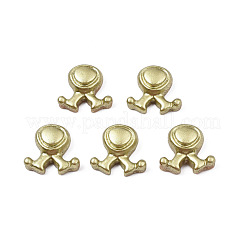 スプレー塗装された不透明な樹脂カボション  ダークチソウ  11~12x12~13x4.5mm&nbsp;CRES-N027-06