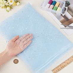 1M Sequins Polyester Organza Fabrics&nbsp;DIY-CY0003-41C