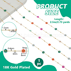 2.5M Brass Flower Link Chains&nbsp;CHC-PH0001-28
