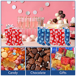 10Pcs Printed Leaf Platic Gift Storage Bags with Die Cut Hole Handles&nbsp;ABAG-WH0048-65