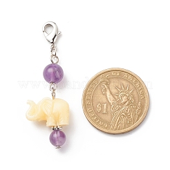 Natural Gemstone Beaded Pendant Decorations&nbsp;HJEW-JM00711-02