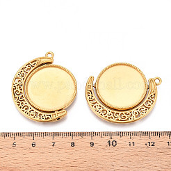 Non-Tarnish 304 Stainless Steel Rotatable Pendant Cabochon Settings&nbsp;STAS-N114-01G