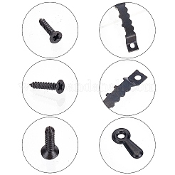 120Sets 3 Style Iron Picture Frame Turn Button&nbsp;AJEW-GF0004-47