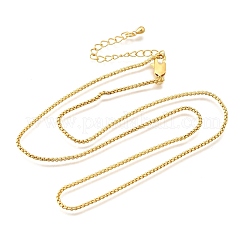 1MM Brass Box Chain Necklaces&nbsp;NJEW-C086-01G