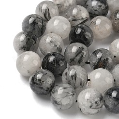 天然トマムマシンクォーツビーズ連売り  ラウンド  14~14.5mm  穴：1.4mm  約28~30個/連  15.47~16.65''（39.3~42.3センチメートル）&nbsp;G-F818-A09-14mm
