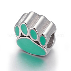 304 Stainless Steel European Beads&nbsp;OPDL-L013-17P