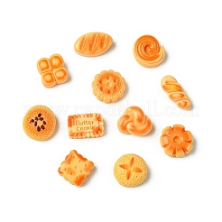 オペーク樹脂カボション  模造食品  パン  ミックスカラー  9~15.5x9~13x5~8mm&nbsp;RESI-CJC0012-37C