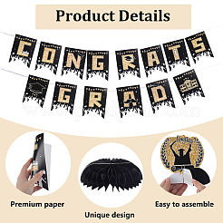 3Bags 3 Styles Graduation Season Paper Hanging Banners for Party Decorations&nbsp;AJEW-NB0009-40A