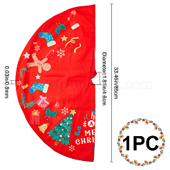 Polyester Christmas Tree Skirt&nbsp;DIY-WH0321-40B