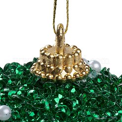 Christmas Ball Foam & Plastic Imitation Pearl Pendant Decoration&nbsp;FIND-G056-01A