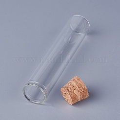 空のガラス瓶  コルク栓付き  ウィッシングボトル  透明  2x10.75cm  容量：約25ml（0.84液量オンス）  ボトルネック：直径19mm&nbsp;LS-AJEW-WH0040-01A
