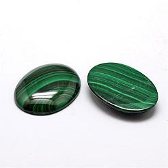 楕円形の天然マラカイトカボション  30x22x5~6mm&nbsp;G-O147-03J