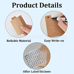 25 Sheets Rectangle Paper Binder Dividers&nbsp;AJEW-CP0009-51