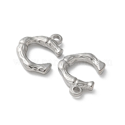 304ステンレスペンダント  ステンレス鋼色  18x14x3mm  穴：2mm&nbsp;STAS-I330-034P
