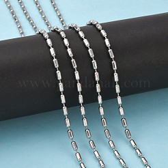 変色しにくい304ステンレススチールボールチェーン  ビーズチェーン  ステンレス鋼色  3mm&nbsp;CHS-K001-71