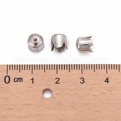 プラチナ鉄の花のビーズキャップ  6.5x7mm  穴：1mm&nbsp;X-IFIN-015Y-N