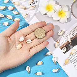 60Pcs Natural Cowrie Shell Dyed Pendants&nbsp;FIND-SC0020-75