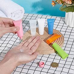 プラスチック詰め替え可能なスクイズボトルソフトチューブ  ネジ式手押し式接着剤ディスペンサー（針なし）付き  プラスチック漏斗ホッパー  ミックスカラー  6.6x2.9x1.8cm  容量：10ml（0.34液量オンス）&nbsp;TOOL-BC0002-70B