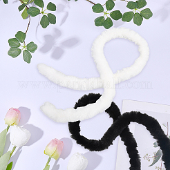 2Pcs 2 Colors Faux Fur Chenille Stick Fabric Roll for Christmas Tree Decor or Wreath Bows Craft&nbsp;FIND-CY0002-10A