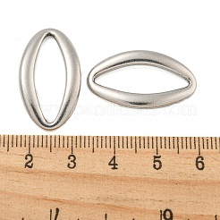 変色しない304ステンレススチール製リンクリング  馬の目  ステンレス鋼色  27x15x2mm  内径：21.5x7mm&nbsp;STAS-A095-03A-P