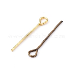 1000 個 5 色の鉄の目ピン  ジュエリー作りのための  ミックスカラー  21ゲージ  20x0.7mm  穴：2mm  200個/カラー&nbsp;IFIN-YW0001-69