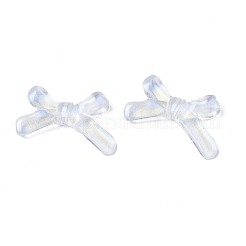 透明なアクリルビーズ  グリッターパウダー  蝶結び  透明  19x32.5x6mm  穴：1.8mm  約400個/500g&nbsp;OACR-N008-077