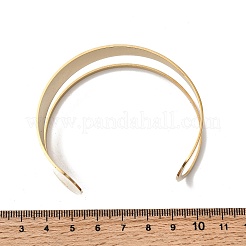 304ステンレススチール製カフバングル  女性用幅広バングル  ゴールドカラー  内径：2x2-1/4インチ（5.2x5.6cm）&nbsp;BJEW-F521-01G