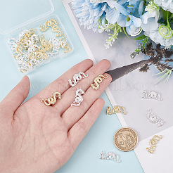32Pcs 2 Colors Alloy Cabochons&nbsp;MRMJ-CP0001-11