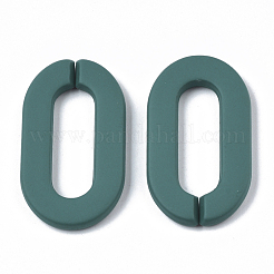 Opaque Spray Painted Acrylic Linking Rings&nbsp;OACR-N009-002A-A