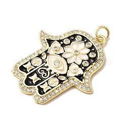 Brass Micro Pave Cubic Zirconia Pendants&nbsp;KK-I378-17G