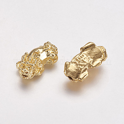 風水24KGP本金メッキ合金ビーズ  中国語キャラクターカイとピクシー  22x12x7.5mm  穴：3mm&nbsp;PALLOY-L205-04G