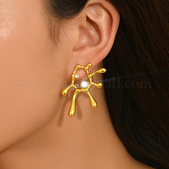 Alloy & Crystal Rhinestone Abstract Liquid Splash Stud Earrings for Women&nbsp;WG8144F-01