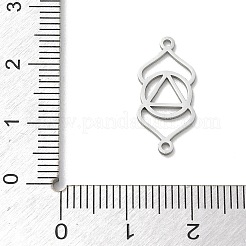 チャクラ 304ステンレススチールコネクターチャーム  アージュナーチャクラのリンク  ステンレス鋼色  20x9x1mm  穴：1.2mm&nbsp;SA-CBA28C1-01G-P