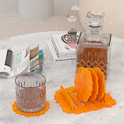 DIY Irregularity Falt Round Coaster Silicone Molds&nbsp;PW-WG14922-01