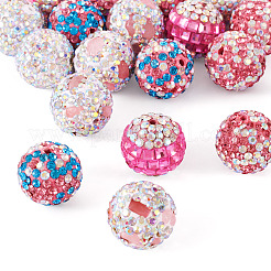 20Pcs 5 Style Polymer Clay Rhinestone Beads&nbsp;CLAY-TA0001-32