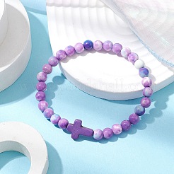 Synthetic Gemston Stretch Bracelets&nbsp;BJEW-JB11015-01