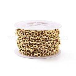 Brass Textured Cable Chains&nbsp;CHC-G016-08G