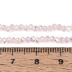 AB Color Plated Transparent Glass Rondelle Beads Strands&nbsp;EGLA-T029-2mm-10H