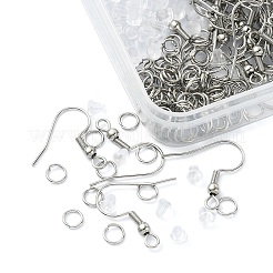 100Pcs 304 Stainless Steel French Hooks with Coil and Ball&nbsp;STAS-YW0001-59
