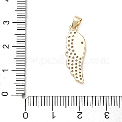 Brass Micro Pave Clear Cubic Zirconia Pendants&nbsp;CU-CBAFF5B-16G